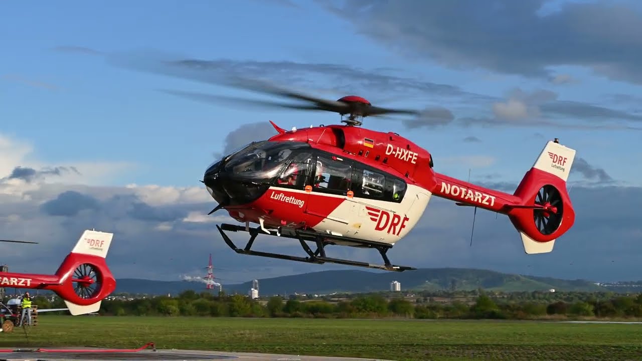 DRF Luftrettung | Landung Christoph 51 | Airbus H145 | D-HXFE | Flugplatz Pattonville