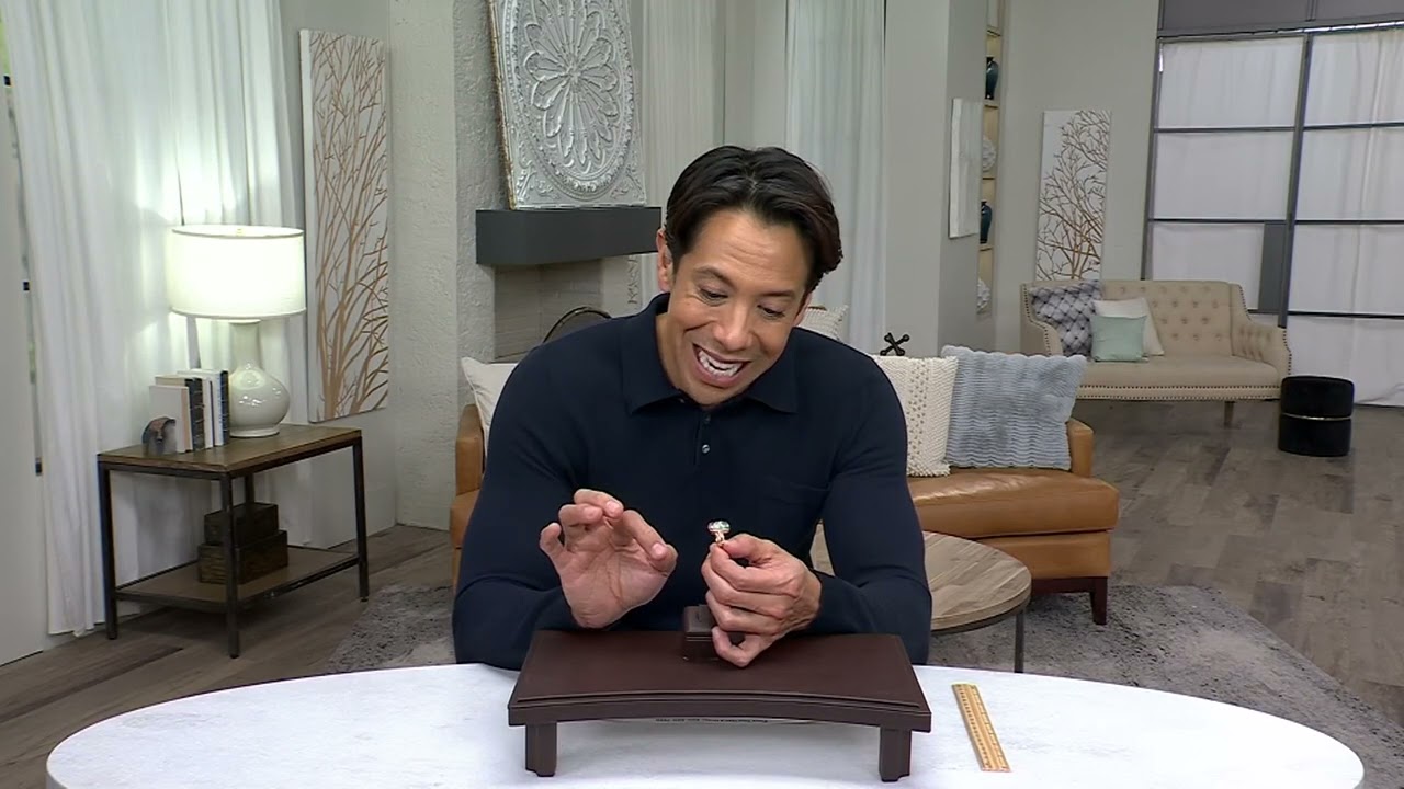 Gem Discoverer Cushion Cut Aquaprase & Diamond Ring, 14k Rose Gold on QVC