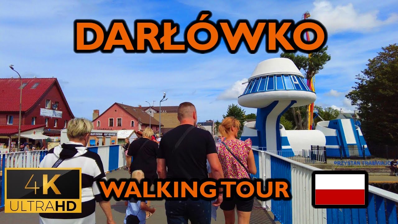 ⁴ᴷ⁶⁰ 🇵🇱 Darłówko/Poland Walking Tour - Baltic Sea Summertime (August 2022) [4K]