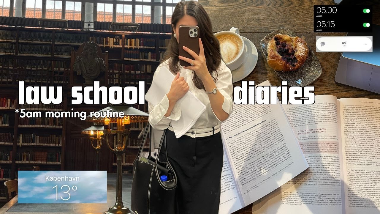 5am law school morning routine ⚖️📚👟 productive week, going to the gym, studying, lectures & classes