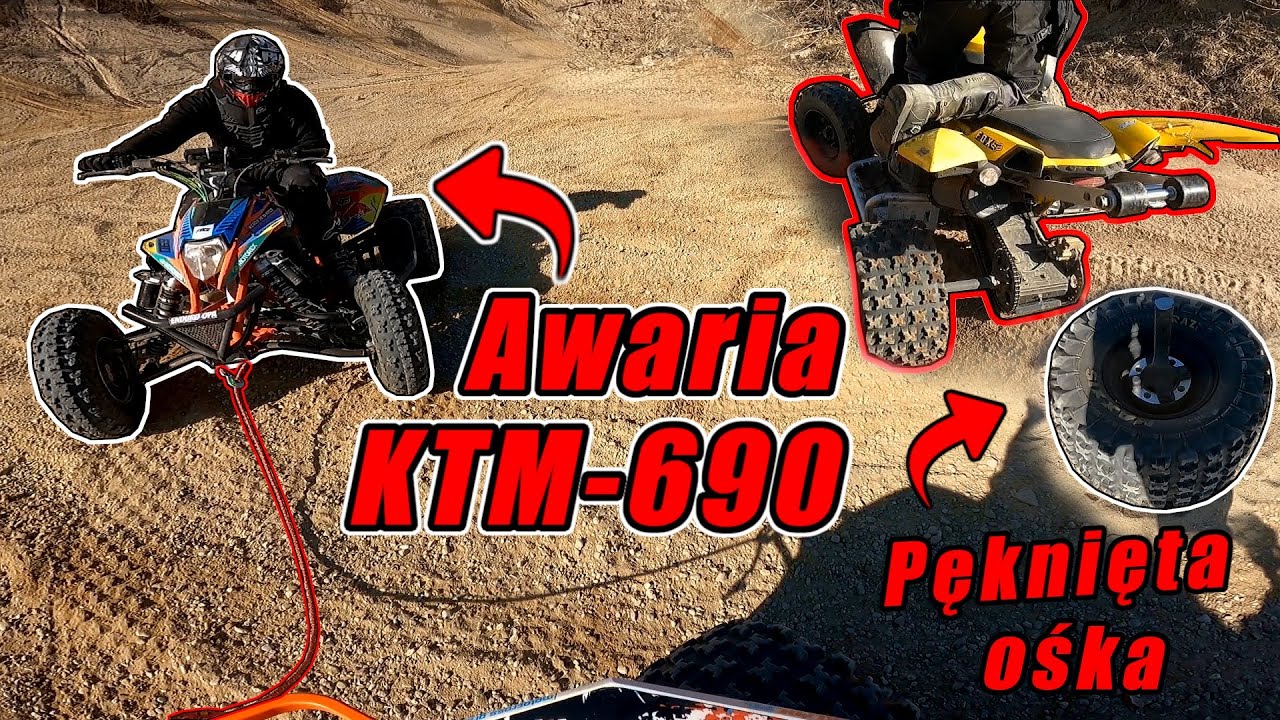 Zepsułem Quada Enduro Opa KTM690 | Urwana Oś LuckyStar || Żwirownia Stoki