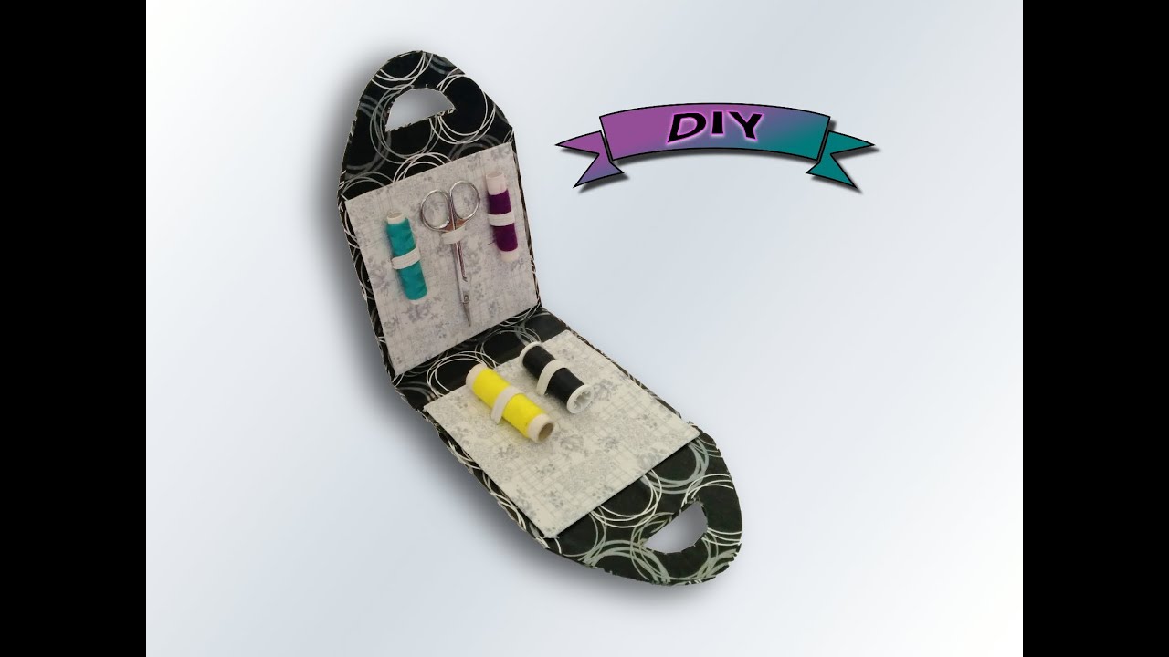 Sencillo costurero. Cartonaje, cartonnage. Diy