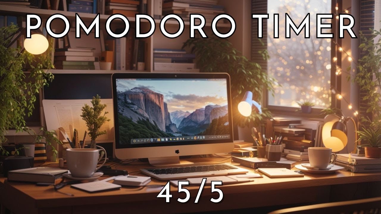 45/5 Pomodoro Timer 🔥 3 Hours Study With Me 🧠 Music For Focus and Concentration 🎶  Pomodoro Vibe 🌊