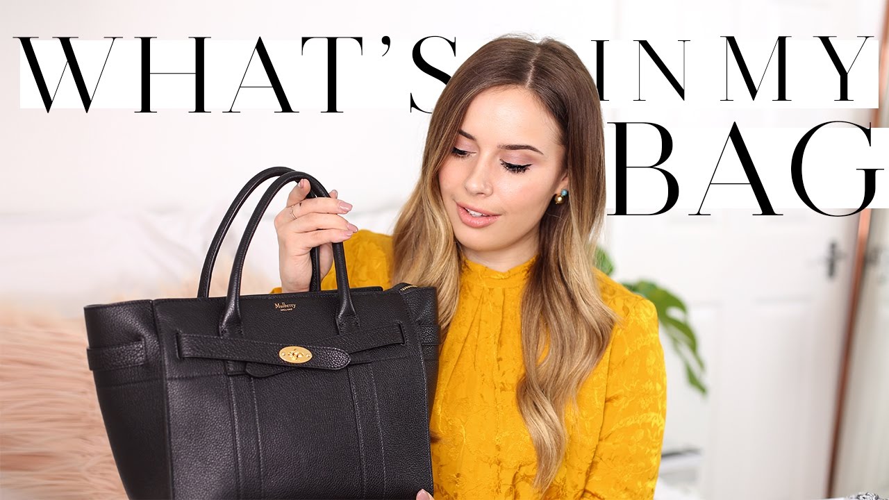 WHAT'S IN MY BAG?  MULBERRY SMALL ZIPPED BAYSWATER REVIEW | Hello October
