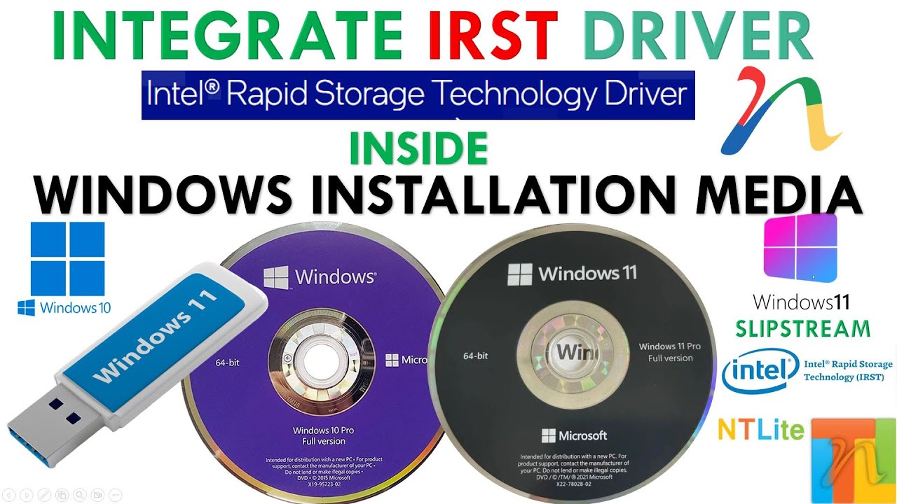 IRST Driver Integration inside windows installation Media