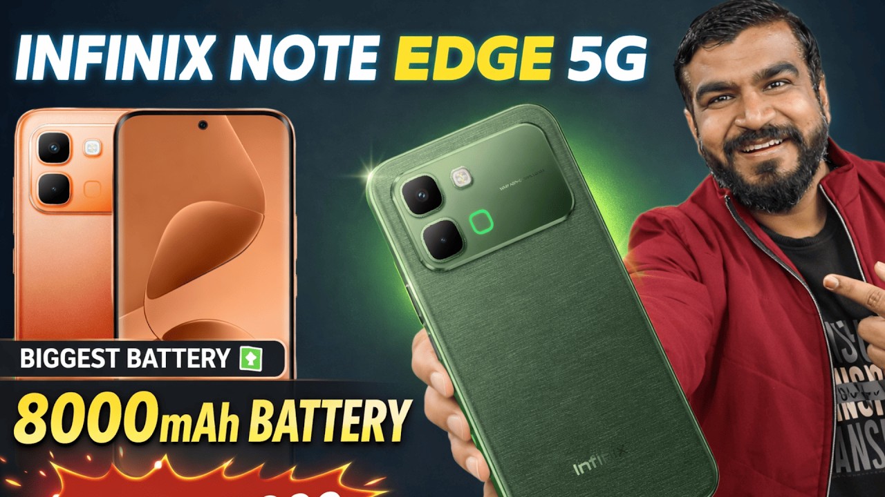 Infinix Note Edge 5G Here Under 18000/- Best Smartphone Curved Screen Big 8000mAh Battery !! HINDI