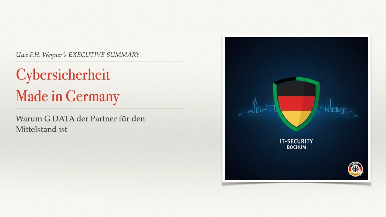 Cybersicherheit Made in Germany. Warum G DATA der Partner f&uuml;r deinen Mittelstand ist