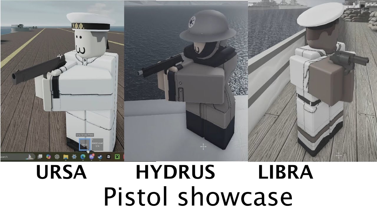 Roblox DEAD AHEAD - Ursa, Hydrus, Libra pistol showcase