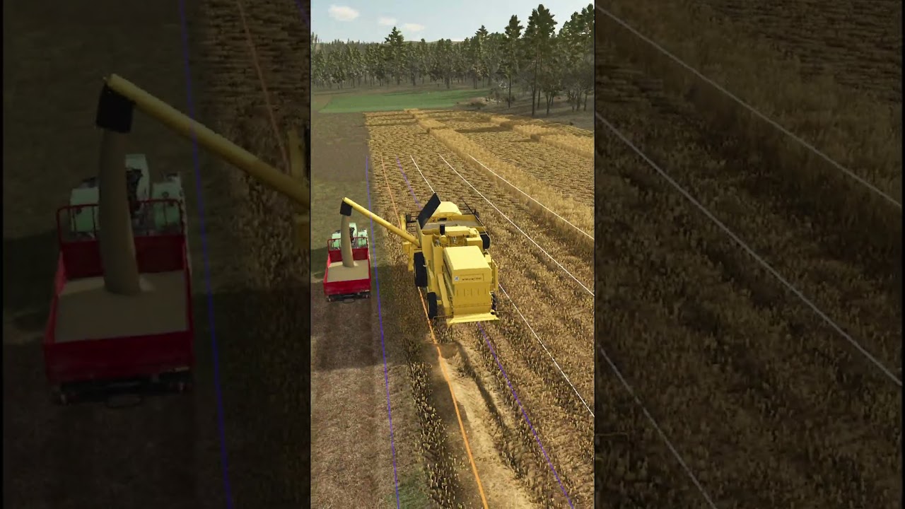 Oat Harvest Time Lapse #farmingsimulator25 #fs25 #shorts