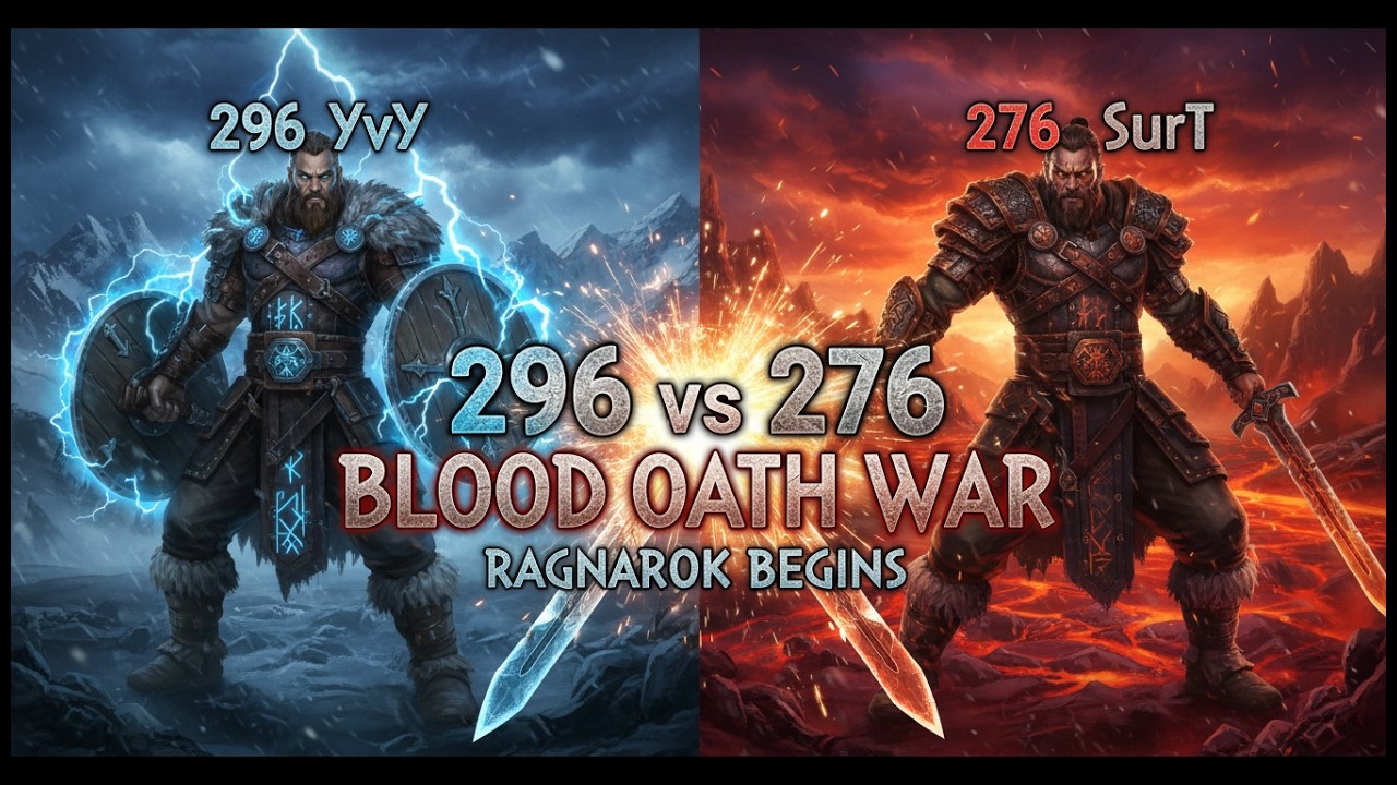 🔥RAGNAROK IS HERE ⚔️ 296 YvY vs 276 SurT | BLOOD OATH WAR