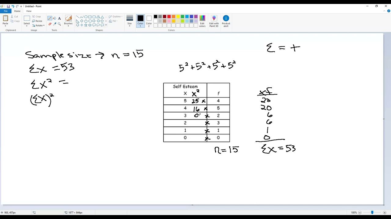 Using a Frequency Table for Simple Calculations