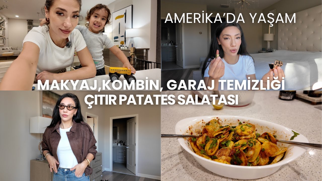 Amerika’da Yaşam 32 Sephora Alışverişi Öncesi Makyaj-Kombin, Garaj Temizliği, Çıtır Patates Salatası