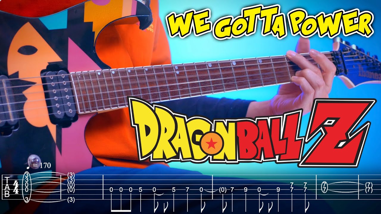 WE GOTTA POWER - Dragon Ball Z OP theme (Metal Guitar Cover) Guitar Tab