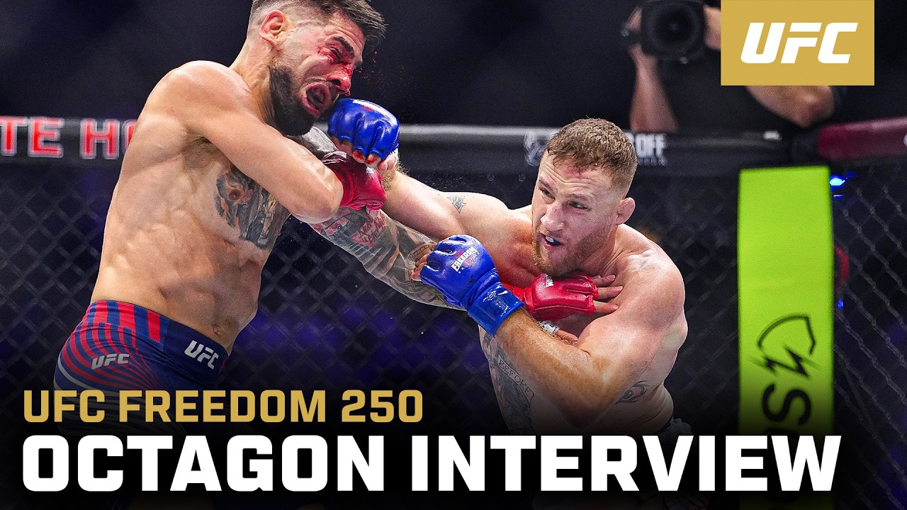 Интервью с Джастином Гейджи в октагоне | UFC Freedom 250