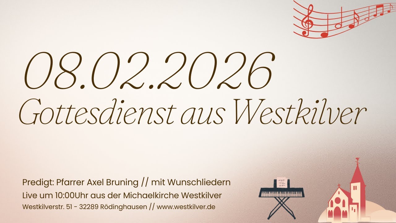 Evangelischer Gottesdienst aus Westkilver am 8.2.2026 mit Wunschliedern
