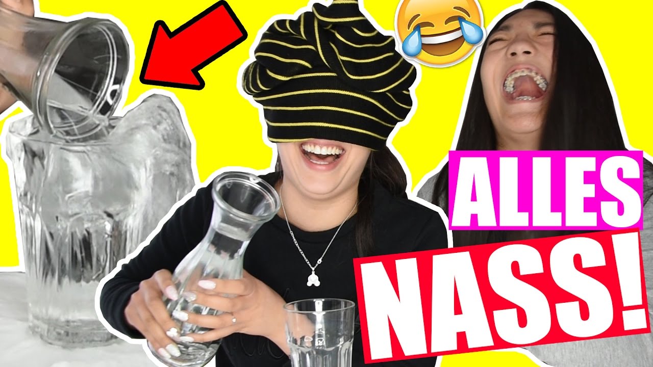 Wasserglas BLIND einsch&uuml;tten CHALLENGE 💥 EXTREM 💥!! | SandyDynamite