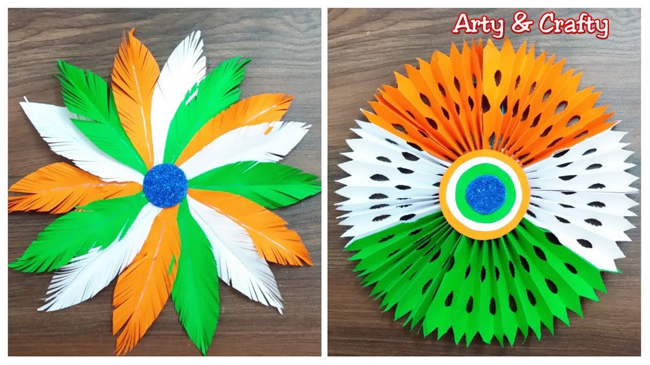 Republic Day Craft Ideas/DIY Tricolour Paper Wall Hanging/Republic Day Project Work /Indian Flag
