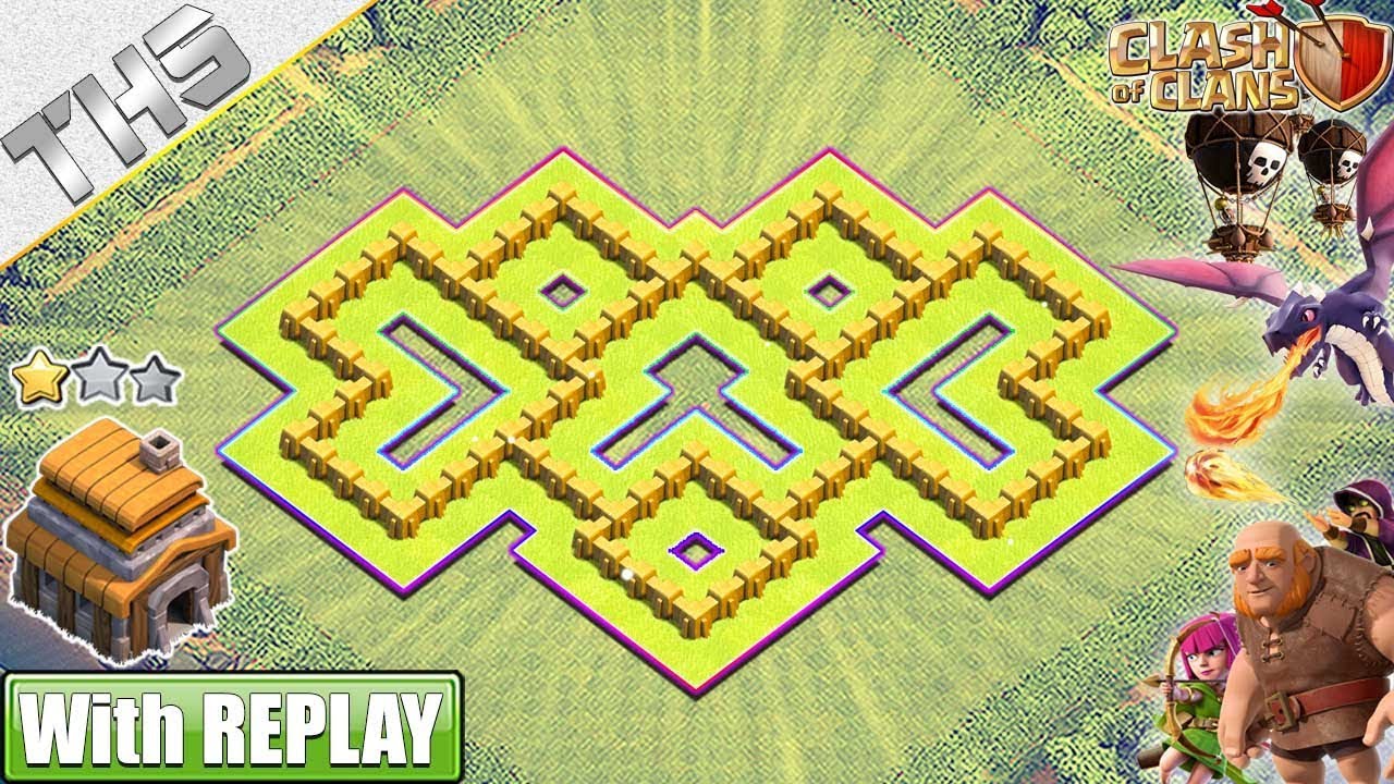 NEW BEST TH5 Base 2019 with REPLAYS!! TH5 Base Anti TH6 ATTACKS - Clash of Clans