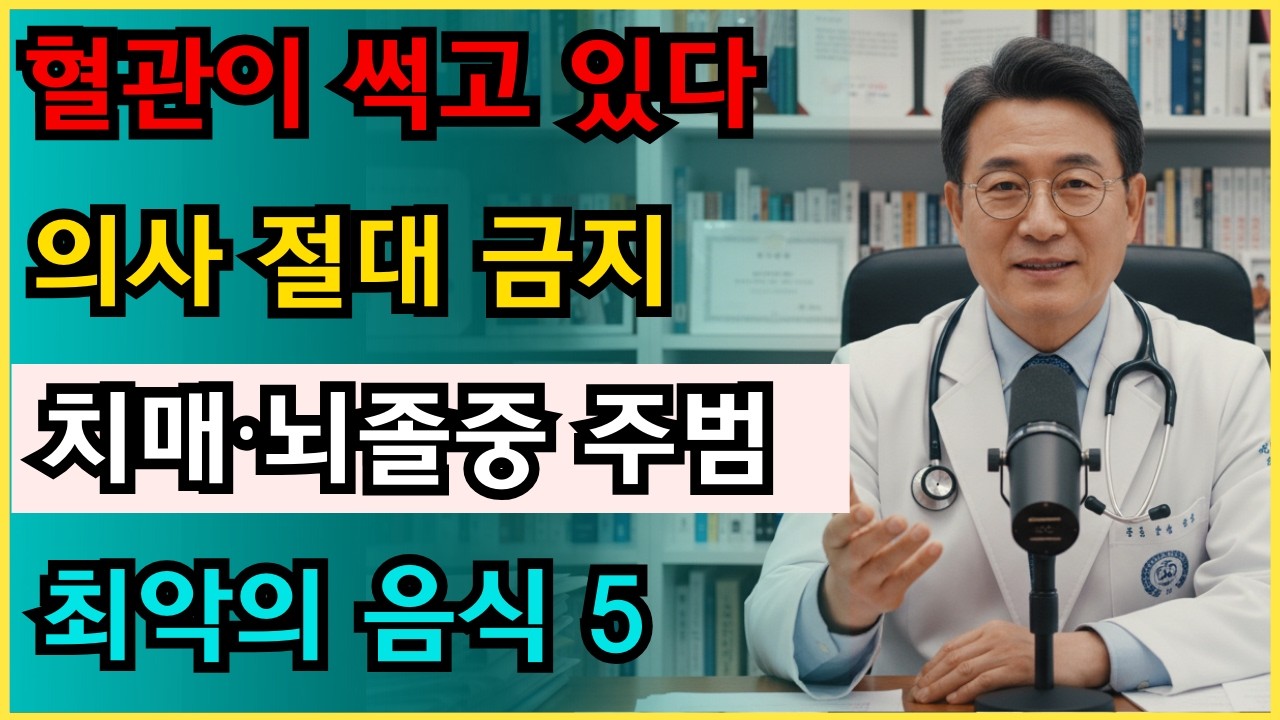 혈관이 썩어들어갑니다. 의사들은 절대 입에도 안 대는 '파괴적인 음식' 5가지 #치매 #뇌졸중
