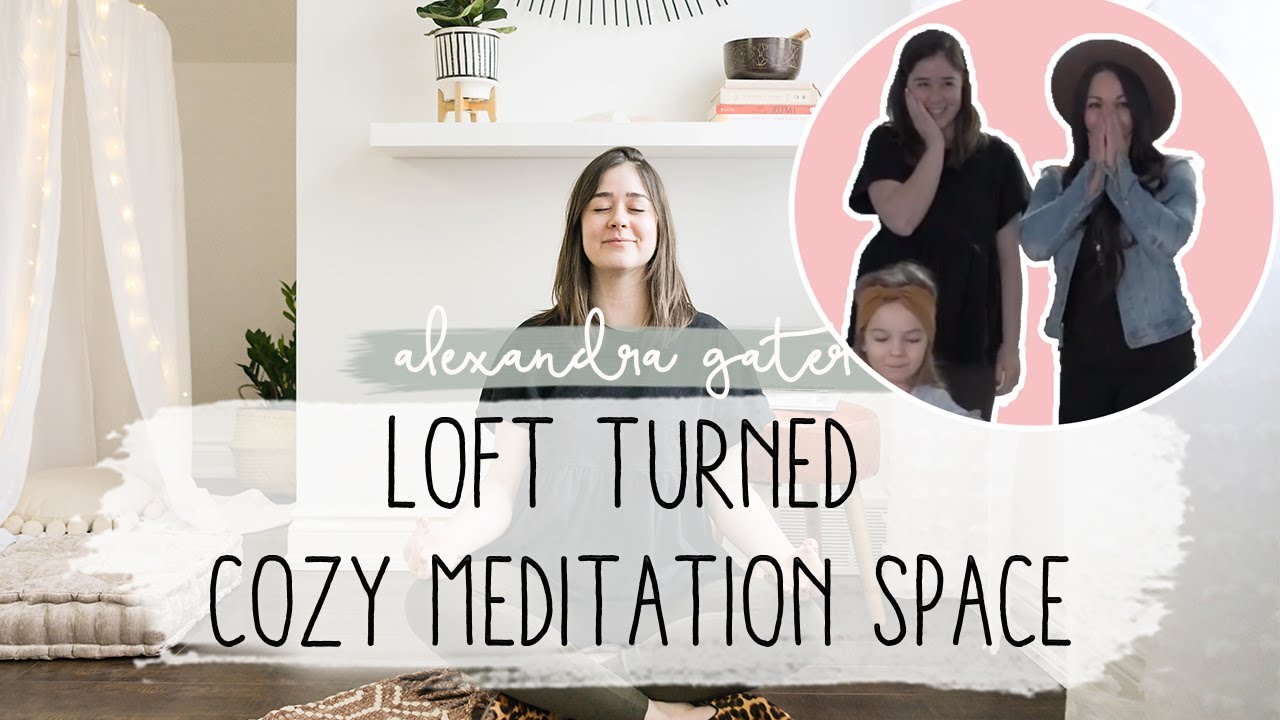 Loft turned zen meditation room makeover | DIY room transformation