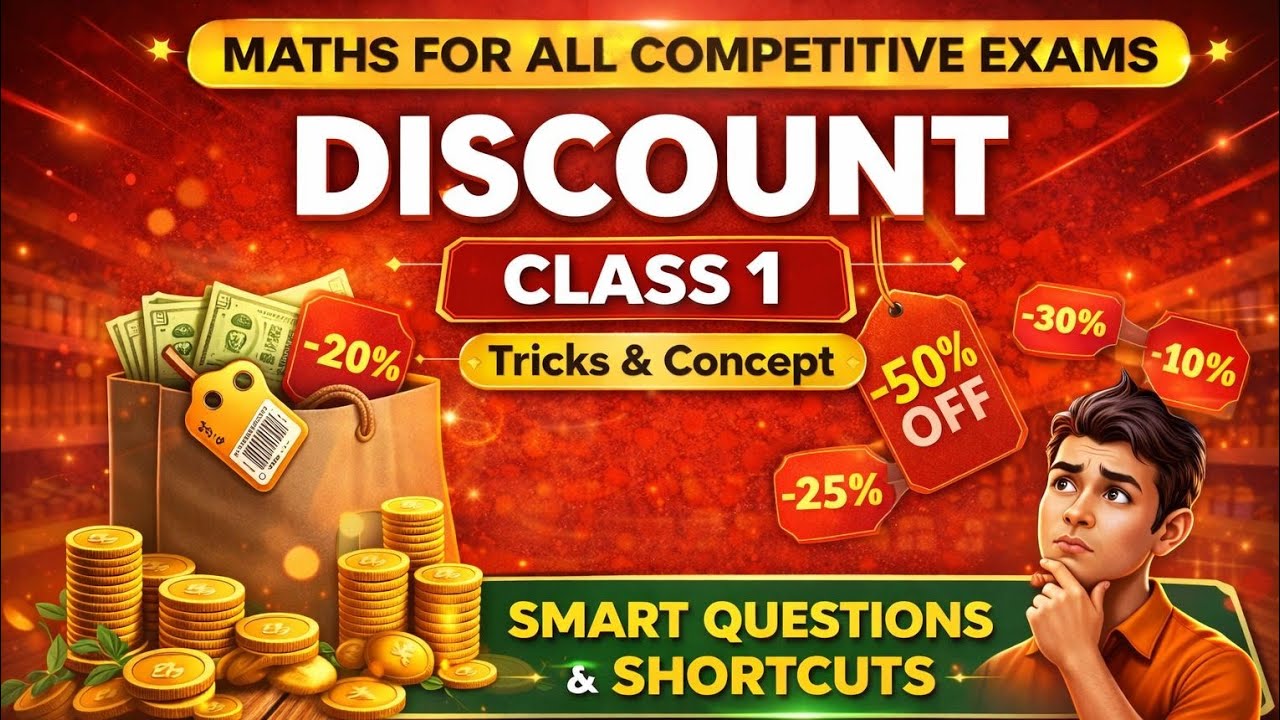 Discount Tricks 🔥|Class 1 | Profit & Loss | Smart Questions & Shortcuts | RV Sir| #Maths#gsportal4u|
