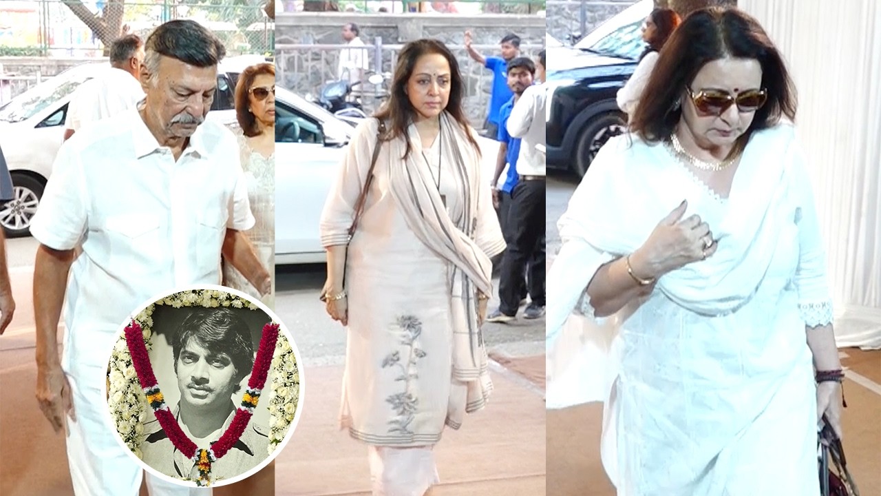 Hema Malini, Poonam Dhillon, Anu mallik & Others At Prayer Meet Of Late Shri Anand Sagar