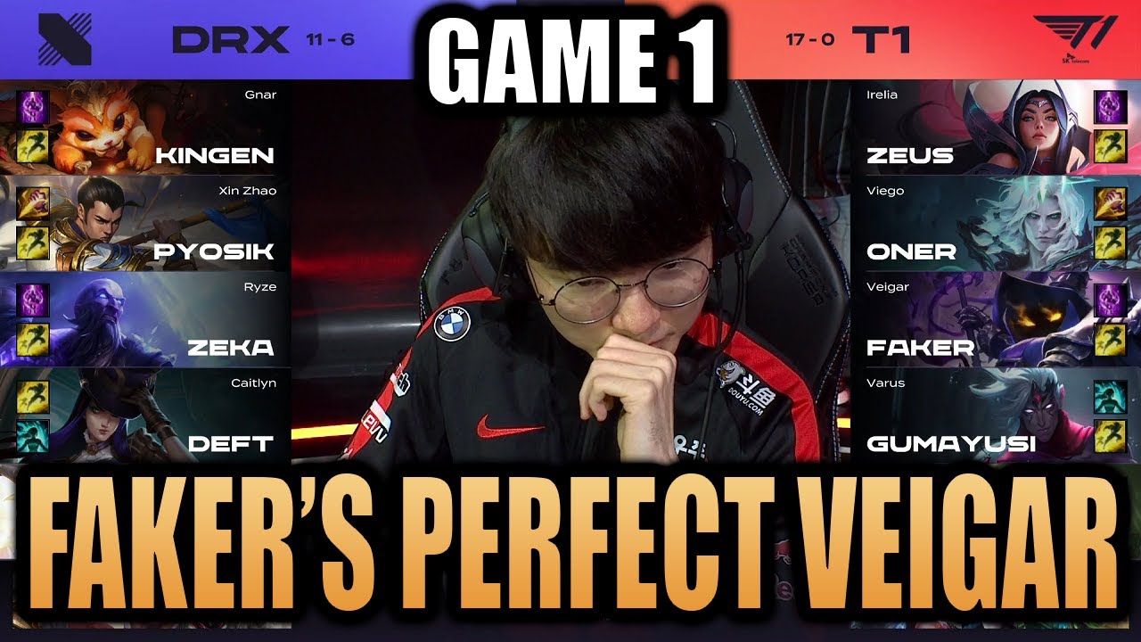 T1 vs DRX GAME 2 *FAKERS PERFECT VEIGAR?* LCK SPRING 2022 - T1 vs DRX GAME 2 LCK SPRING 2022