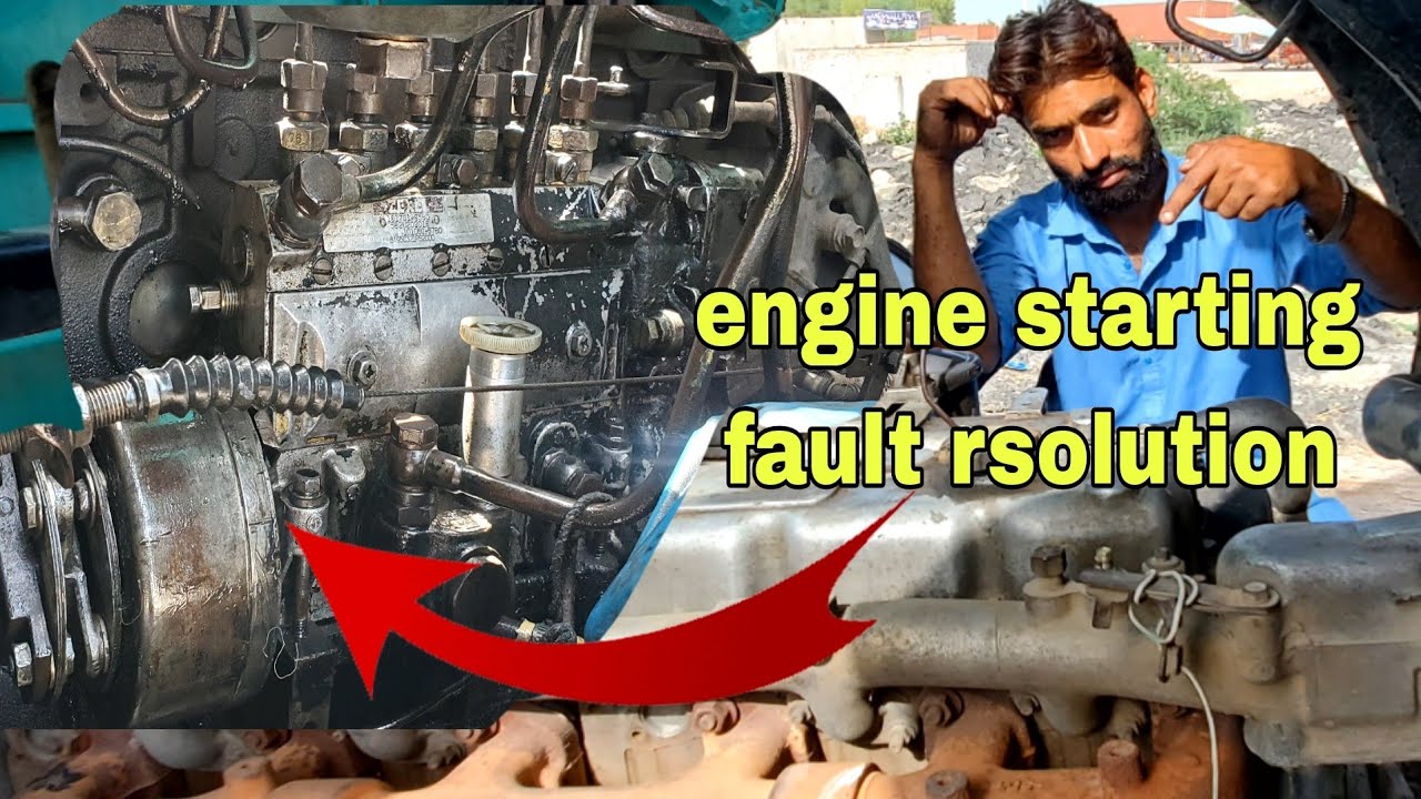 How to fix diesel engine 6 cylinder starting fault solution UD truck engine NE6 @trucksrepairing