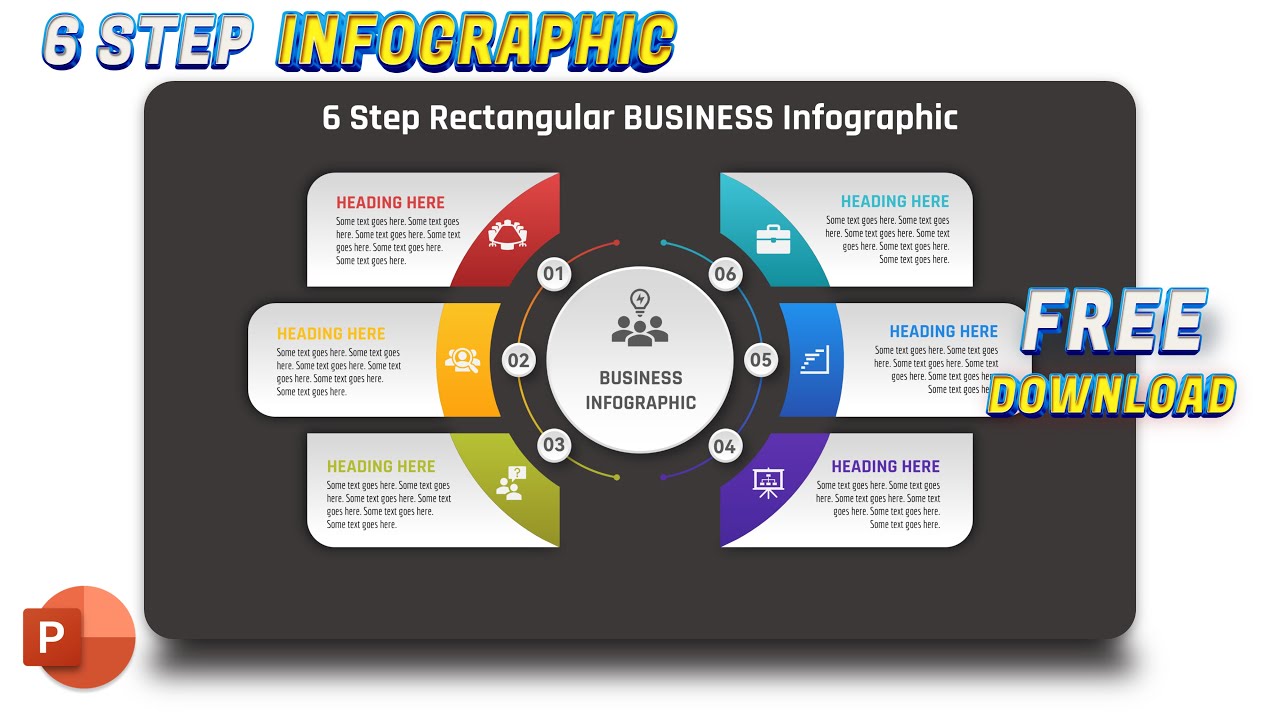 60.Infographic PowerPoint 6 options Presentation | Free Download