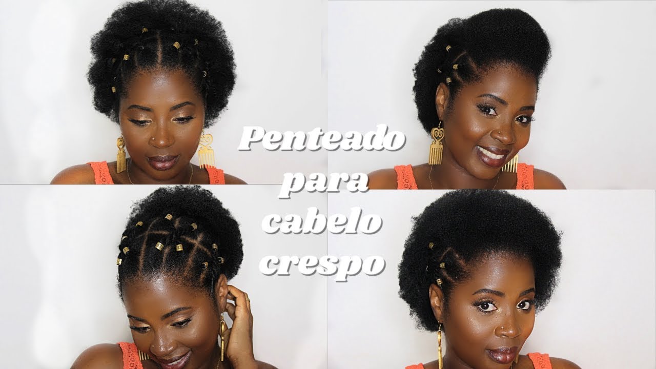 4 Penteados simples e elegantes para cabelo crespo curto | Facéis e rapidos | Cabelo tipo 4C | Ira