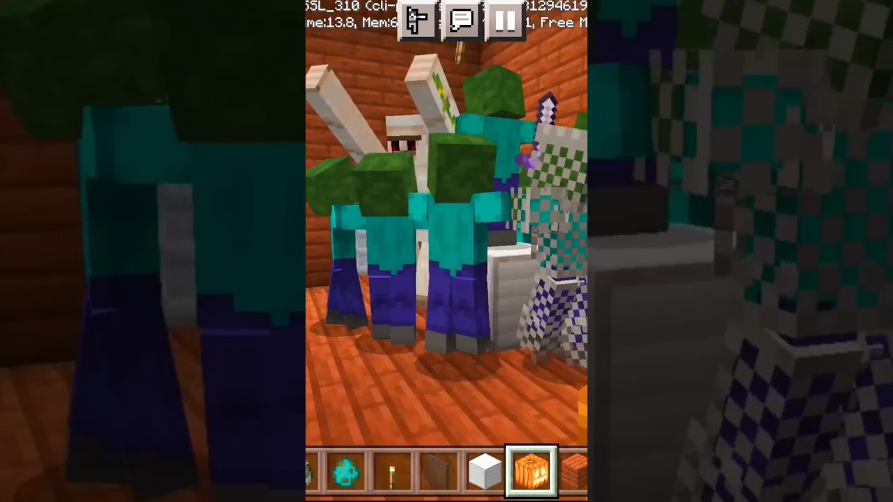 BRIGA DE MONSTROS #shorts #minecraftmemes #minecraftpe