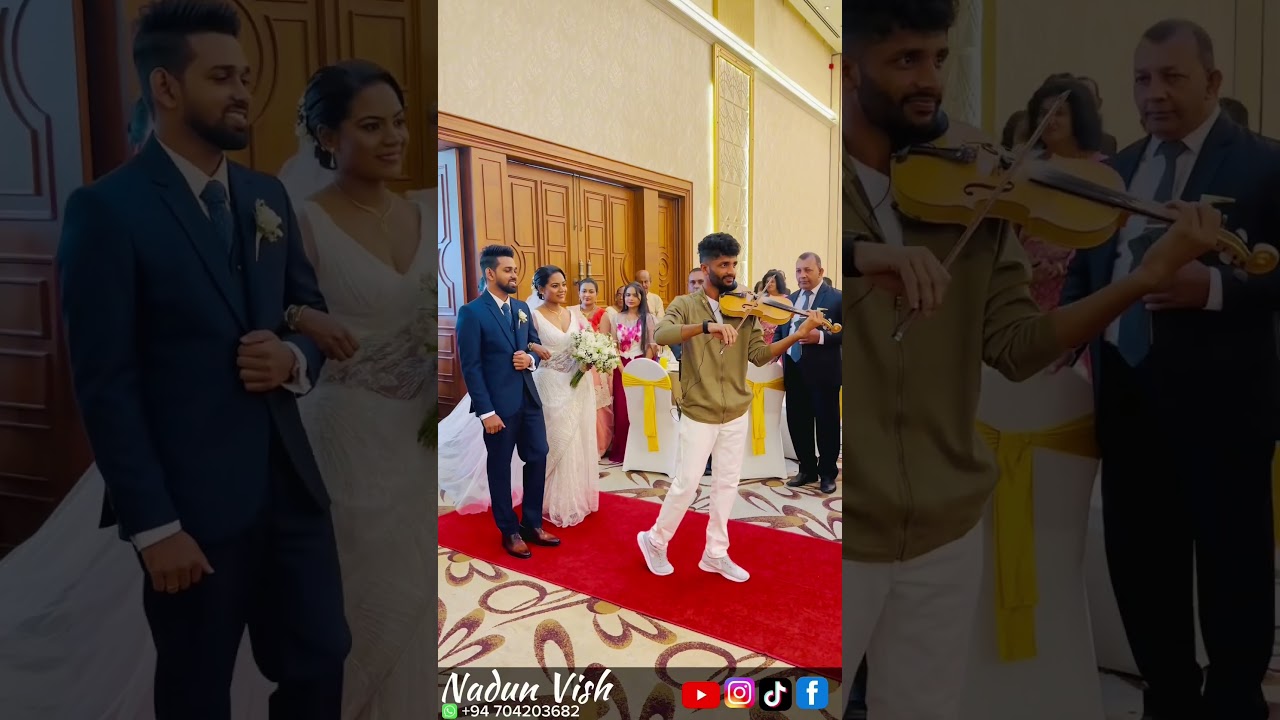 &ldquo;Let a violin speaks for your celebration 😉 .&bull;&rdquo; #wedding #violin #nadunvish #nadun
