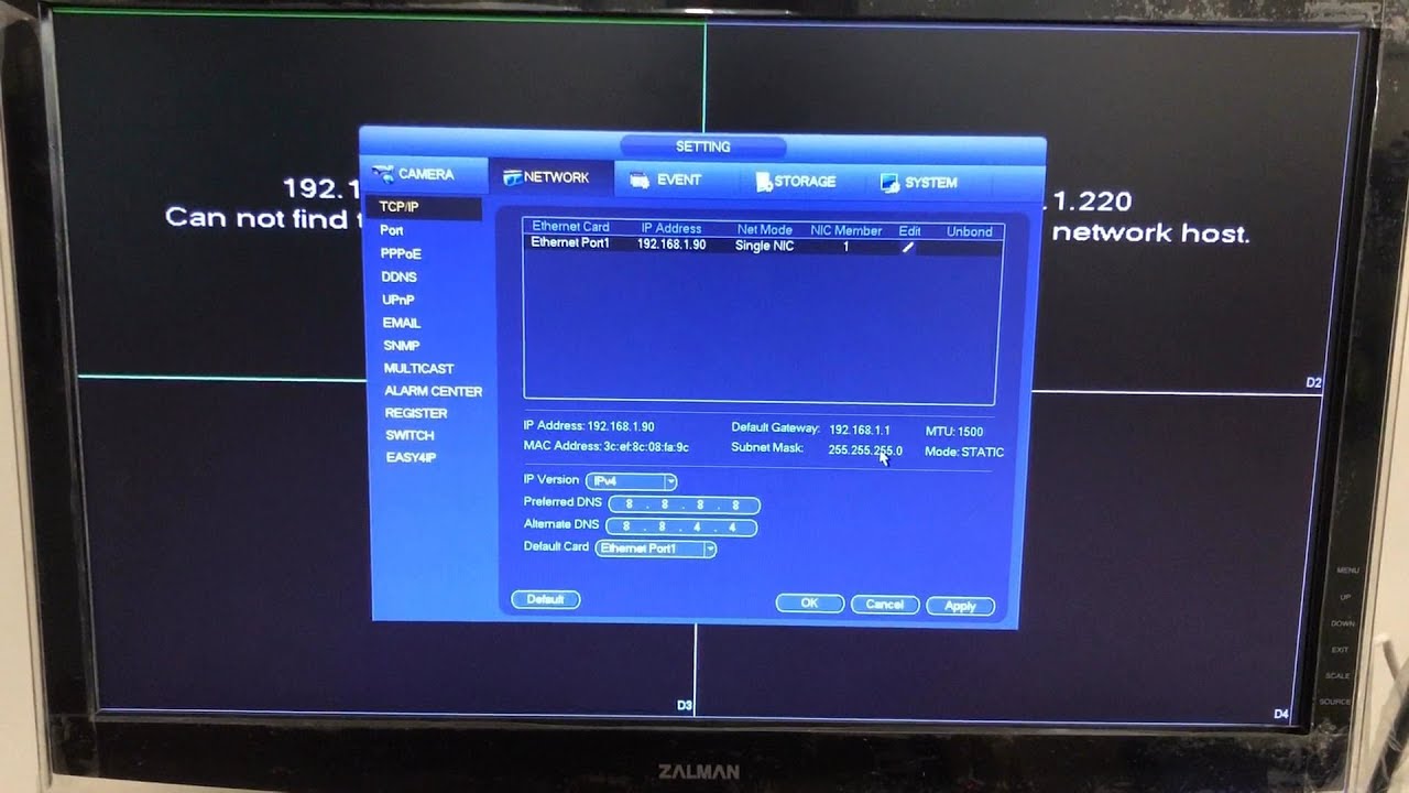 How to check the IP address of your NVR or DVR