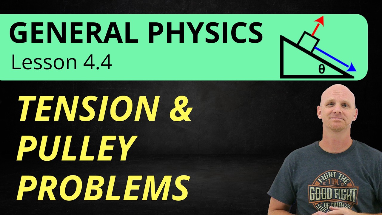 4.4 Tension Force and Pulley Problems | Application of Newton's Laws of Motion | General Physics