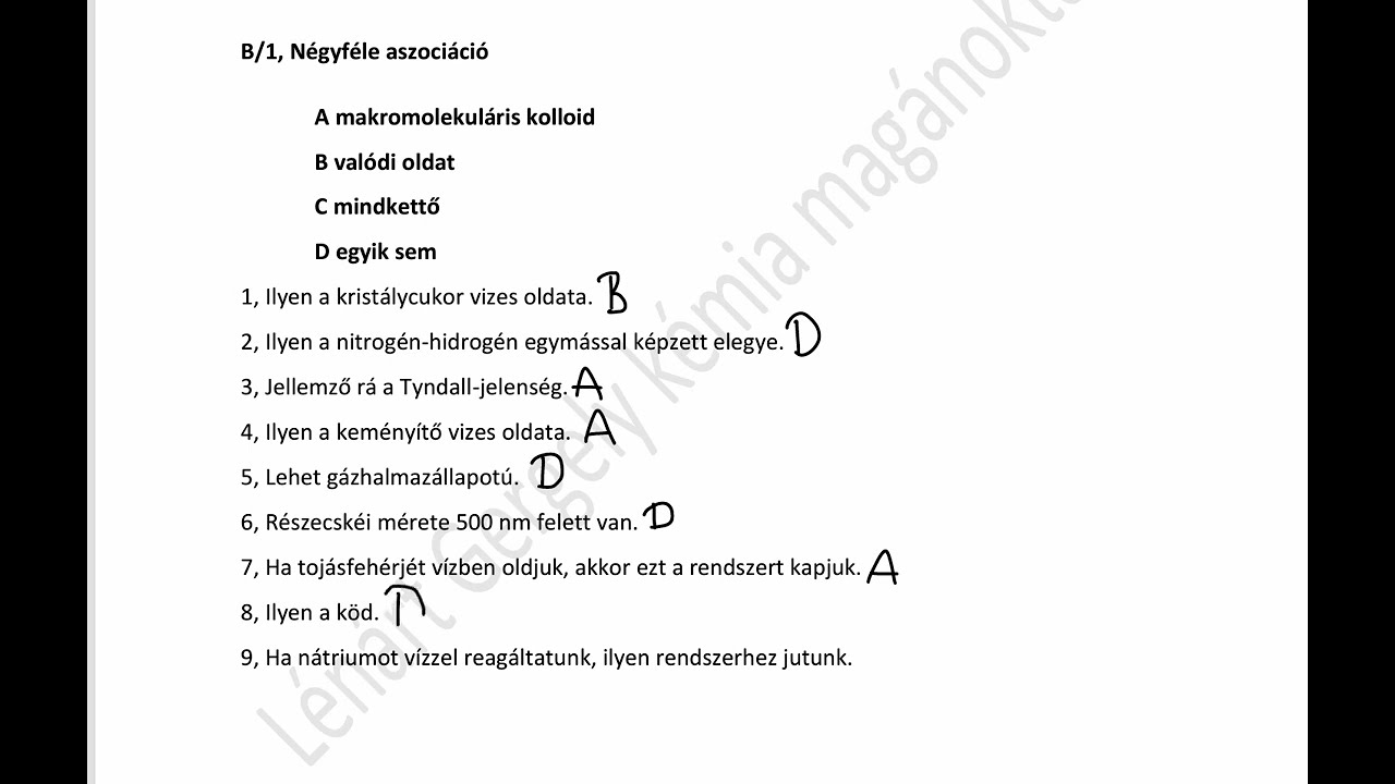 84. konzultációs alkalom (anyagi halmazos + reakciós (saját) példák megoldása)