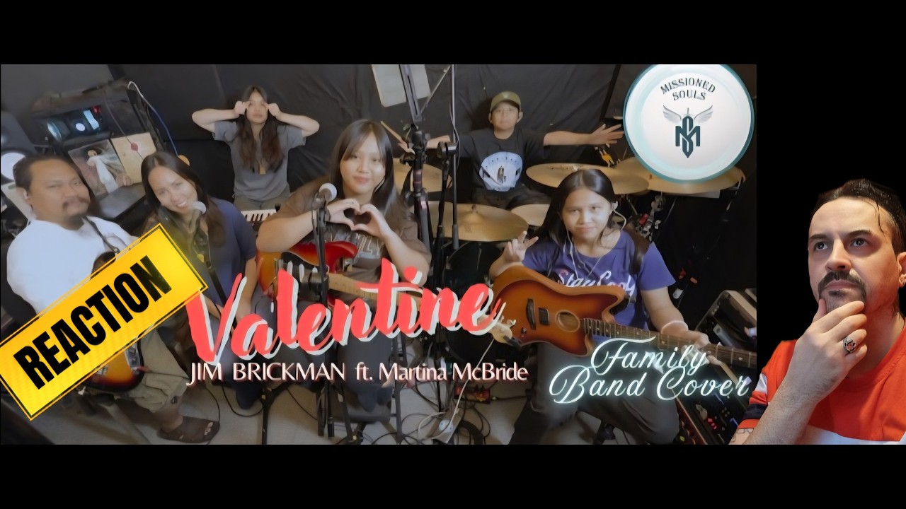 VALENTINE by Jim Brickman ft. Martina McBride  Missioned Souls - family band studio cover reaction