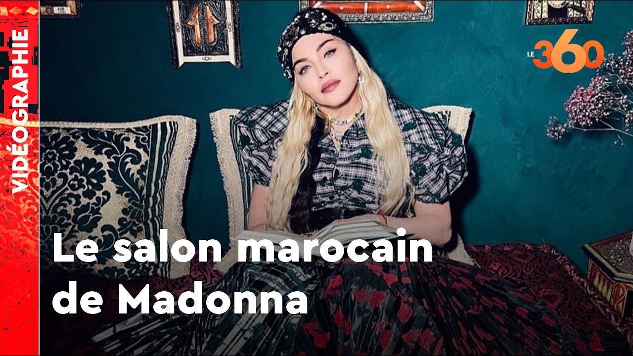 Vidéographie: Madonna prend la pose dans son beau salon marocain