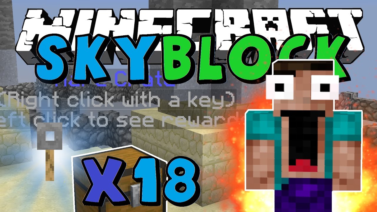 INSANE x18 RARE CRATE KEY OPENING!! | Minecraft SKYBLOCK S2 #11 w/ Riverrain123