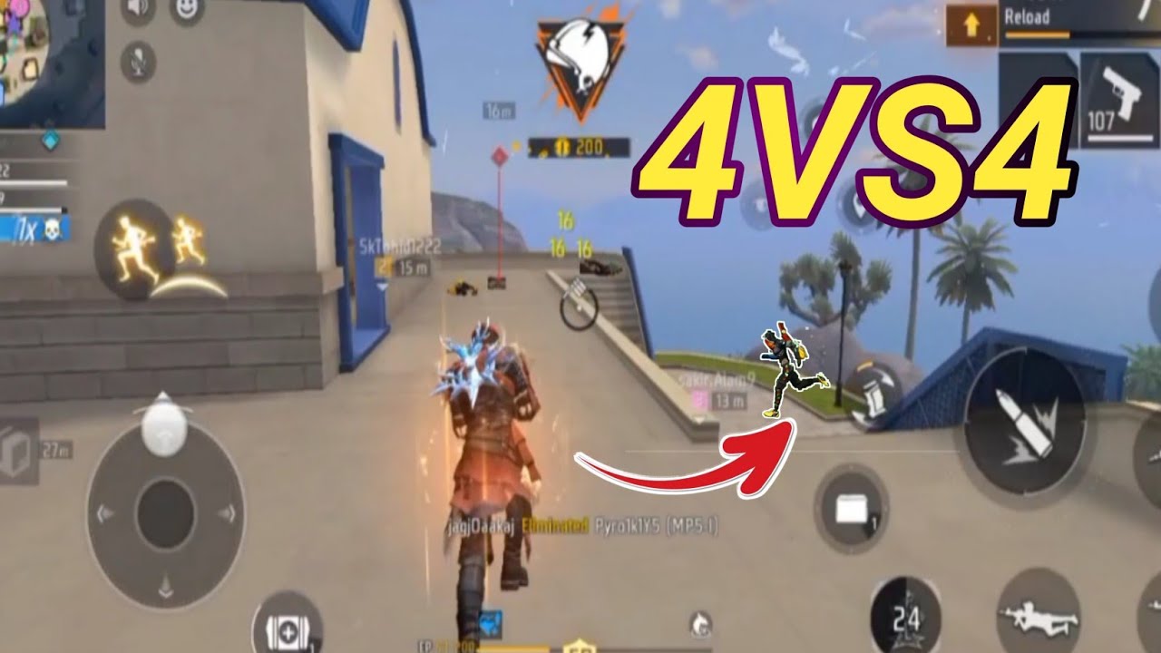 फ्रीफायर 4vs4 Gameplay ||Panchanan Mohapatra|| Lipubhai 4kills In Csrank Viralvideo Garenafreefire
