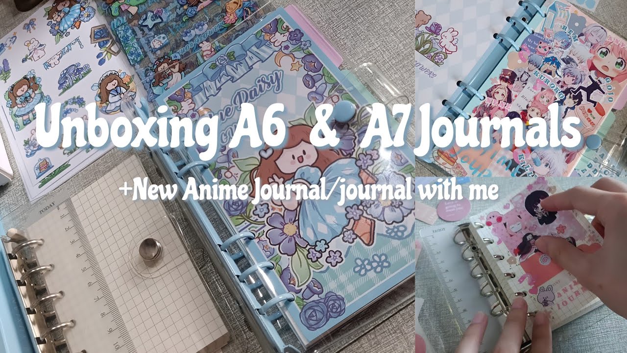 📚Unboxing A6 & A7 journal +Anime journal with me📦