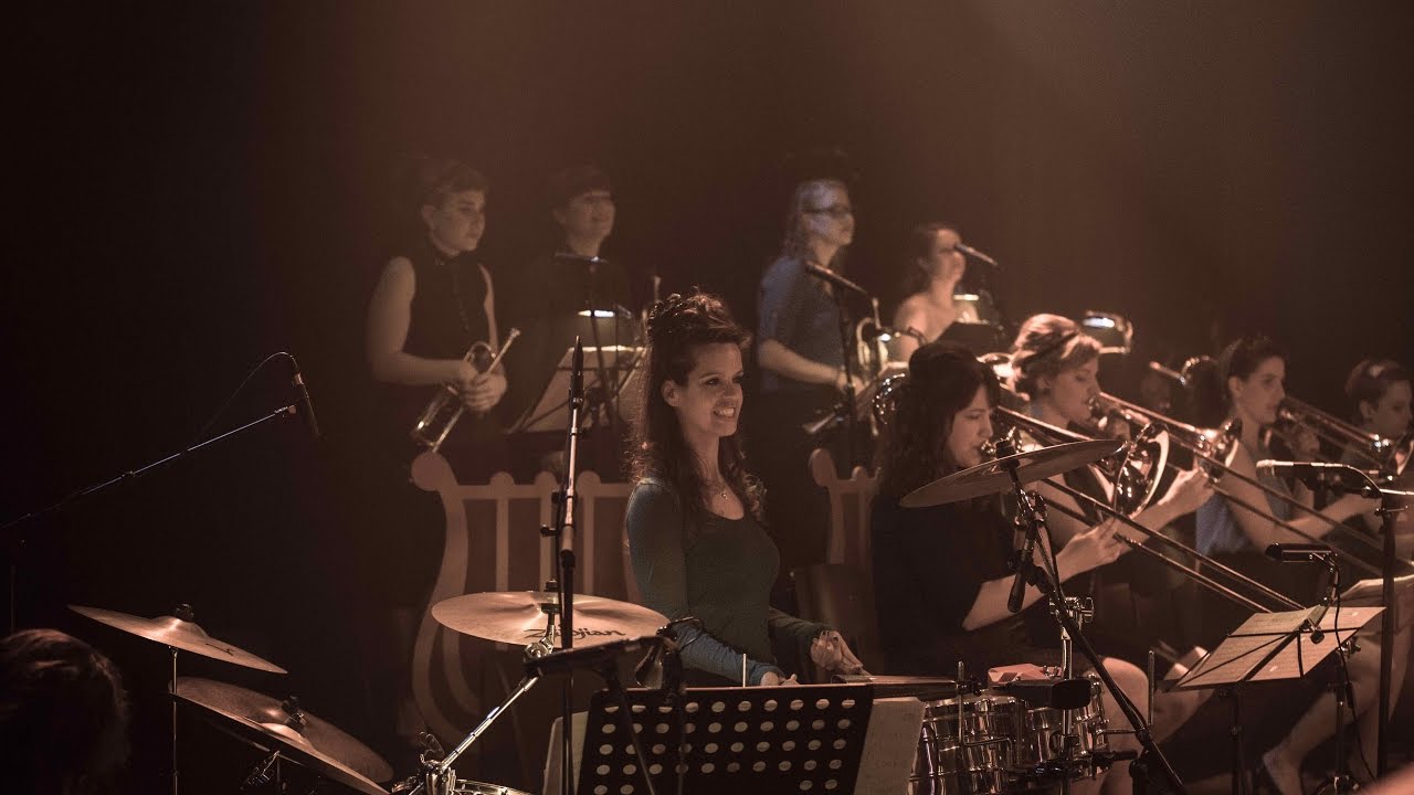 Emilie Cleuver performing La Guarachera with The Mambo Queens Big Band