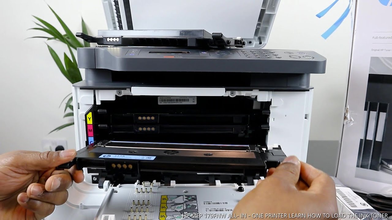 HP MFP 179FNW LEARN HOW TO LOAD THE INK TONER