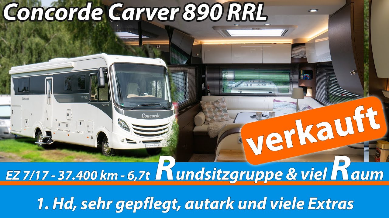 Roomtour - Concorde Carver 890 RRL - 2017 - mit Rundsitzgruppe und Büro - autarker Luxus für 2