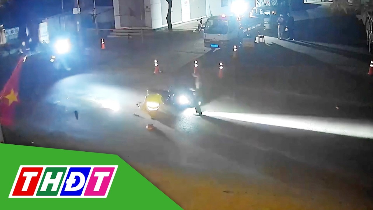 Nam thanh niên chống đối, tông thẳng vào tổ CSGT đang làm nhiệm vụ | THDT