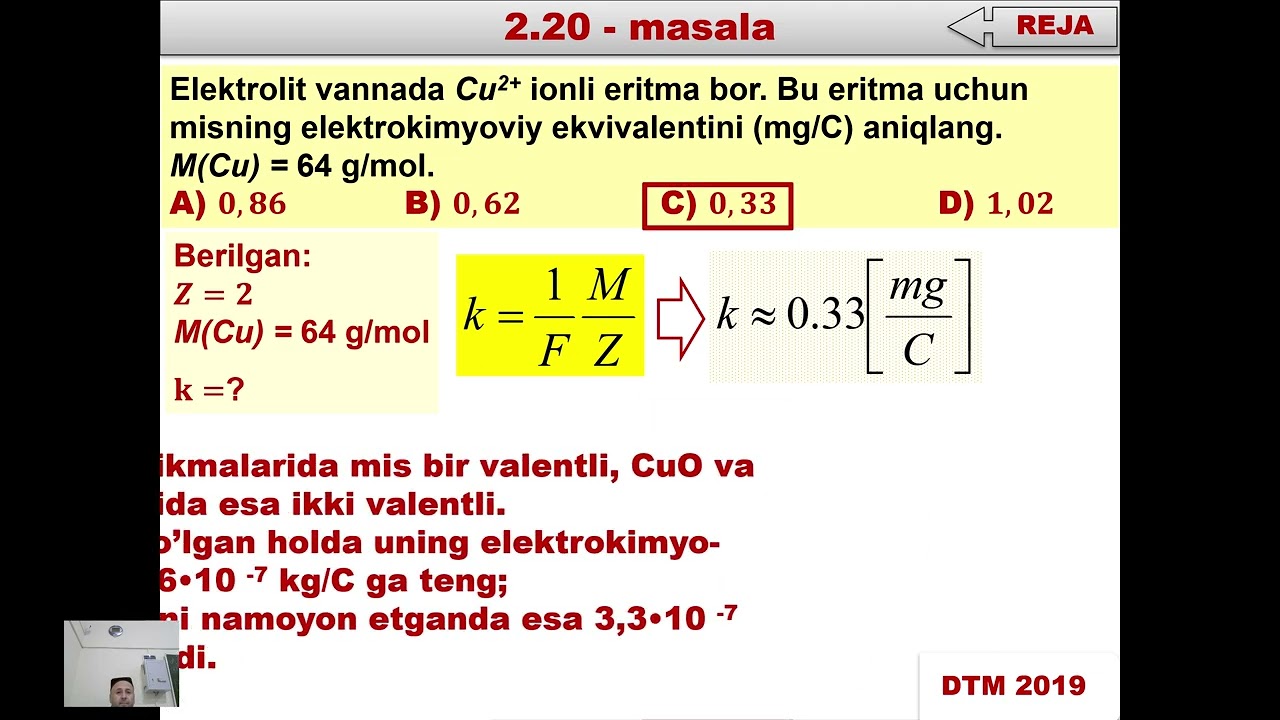 36  Suyuqliklarda elektr toki 2025 26 masala yechish