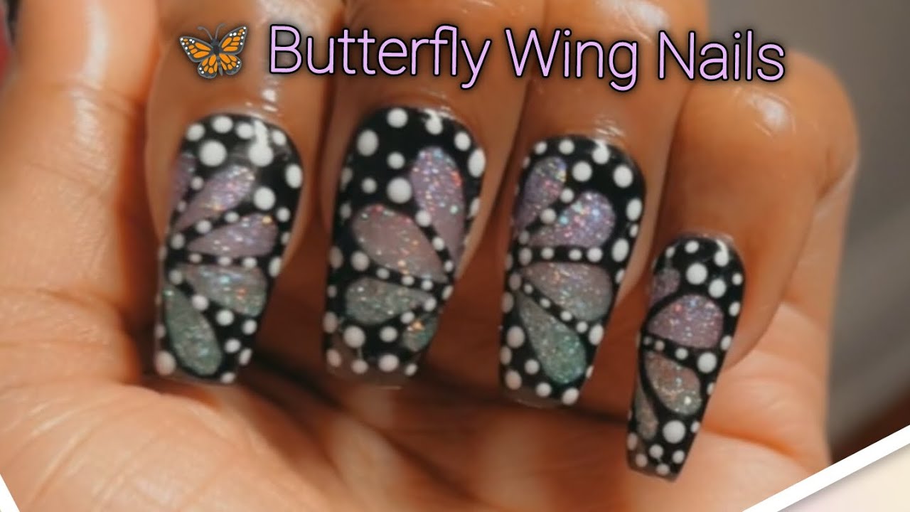 Make A Set Of Press Ons With Me 💅🏾 | Butterfly Wing Nails 🦋