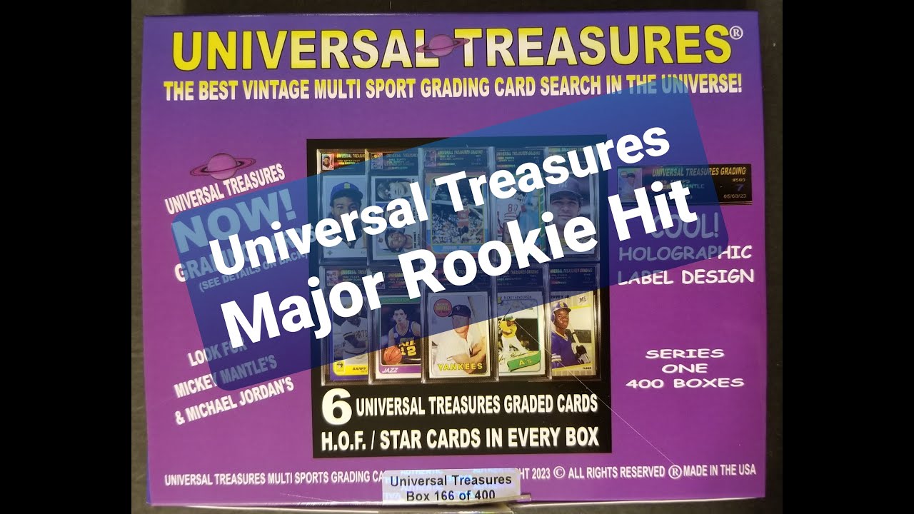 Hot Box !! Universal Treasures Graded Card Box Mickey Mantle Michael Jordan Search Major Rookie Hit