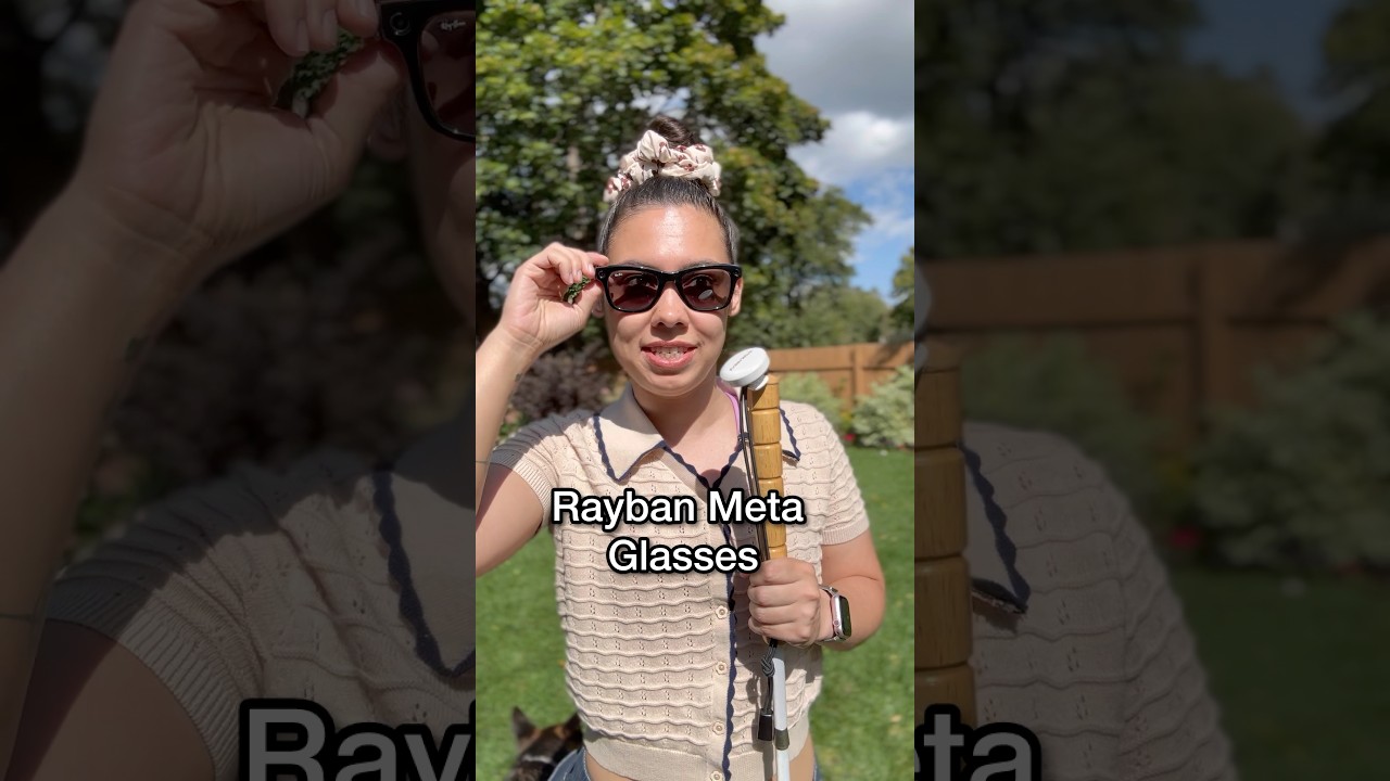 Blind Lady Review of the Rayban Meta Glasses 😎 #Tech #AI #blind #LowVision #Glasses