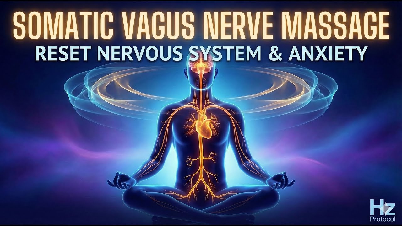 Somatic Vagus Nerve Massage 🧠 8D Audio to Reset Nervous System & Anxiety