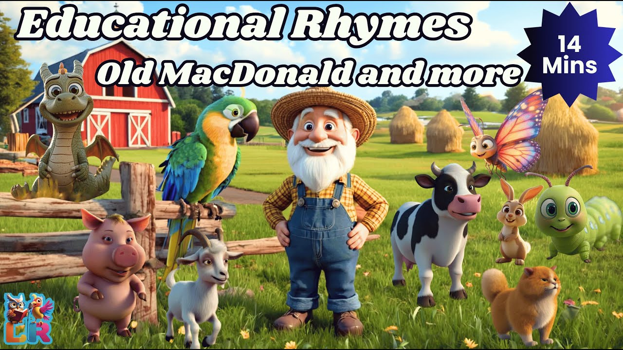 Old MacDonald + 8 More Educational Kids Songs | Fun Learning Rhymes and Sing Along For Kids